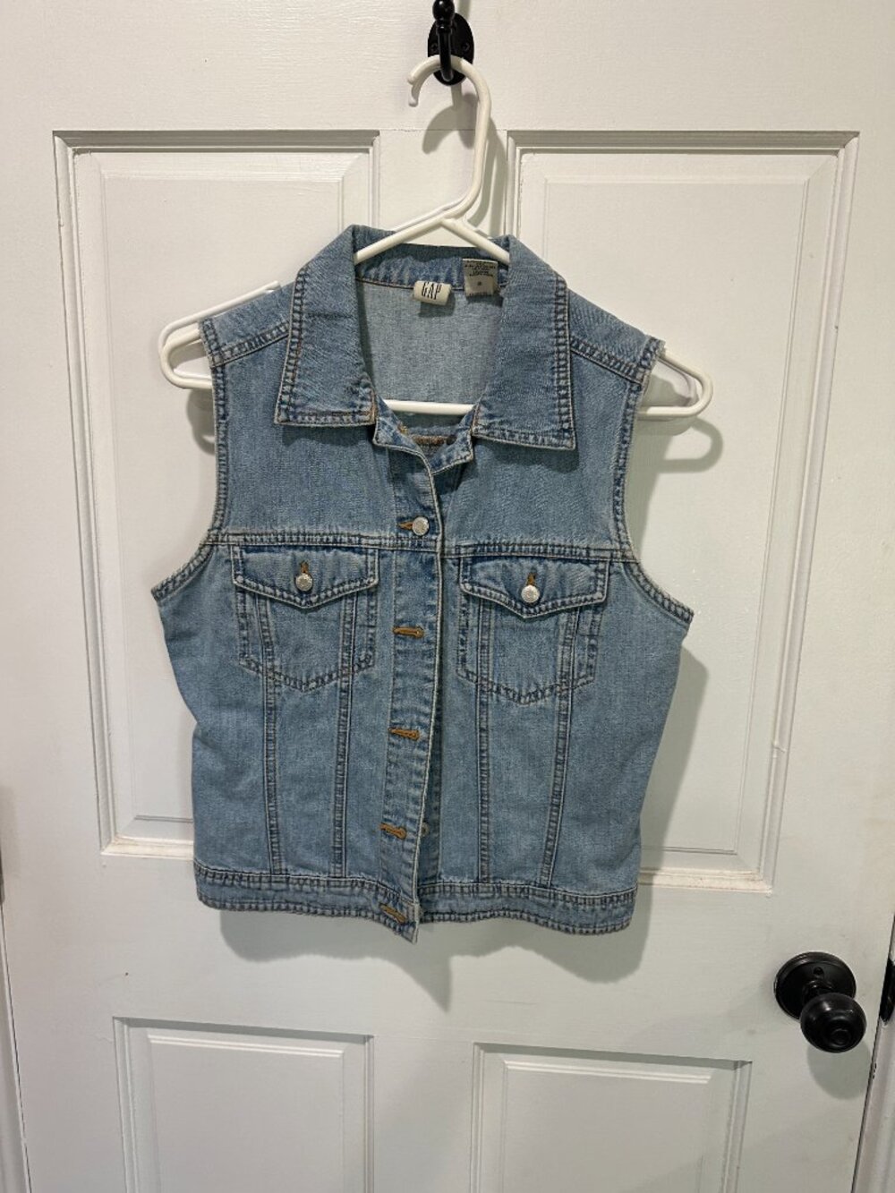 Vintage GAP Medium Wash Denim Vest (SZ S)